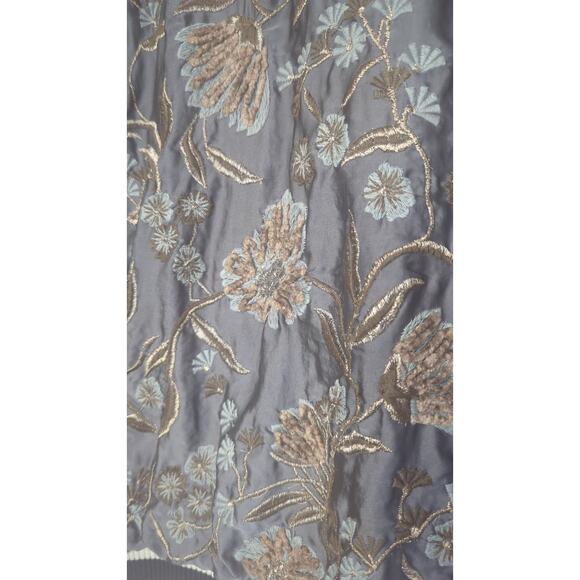 Zara beaded floral embroidered embellished varsity style jacket sz Medium - Picture 9 of 11